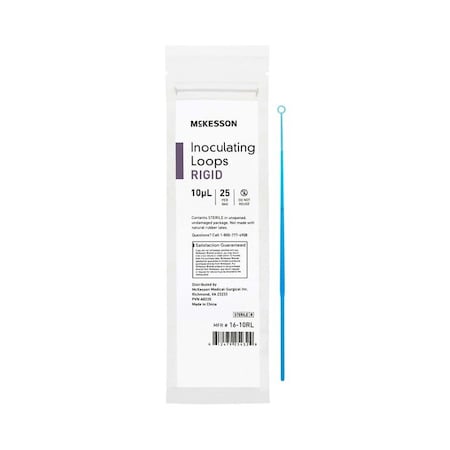 Mckesson Inoculating Loop, Dark Blue, 10 uL, 20-Centimeter Length, 25PK 16-10RL
